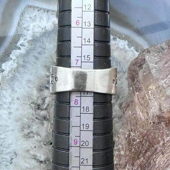 Carolyn Pollack Sterling Silver Oval Multistone Inlay Rug Design Ring Size 7.5 - Picture 10 of 10